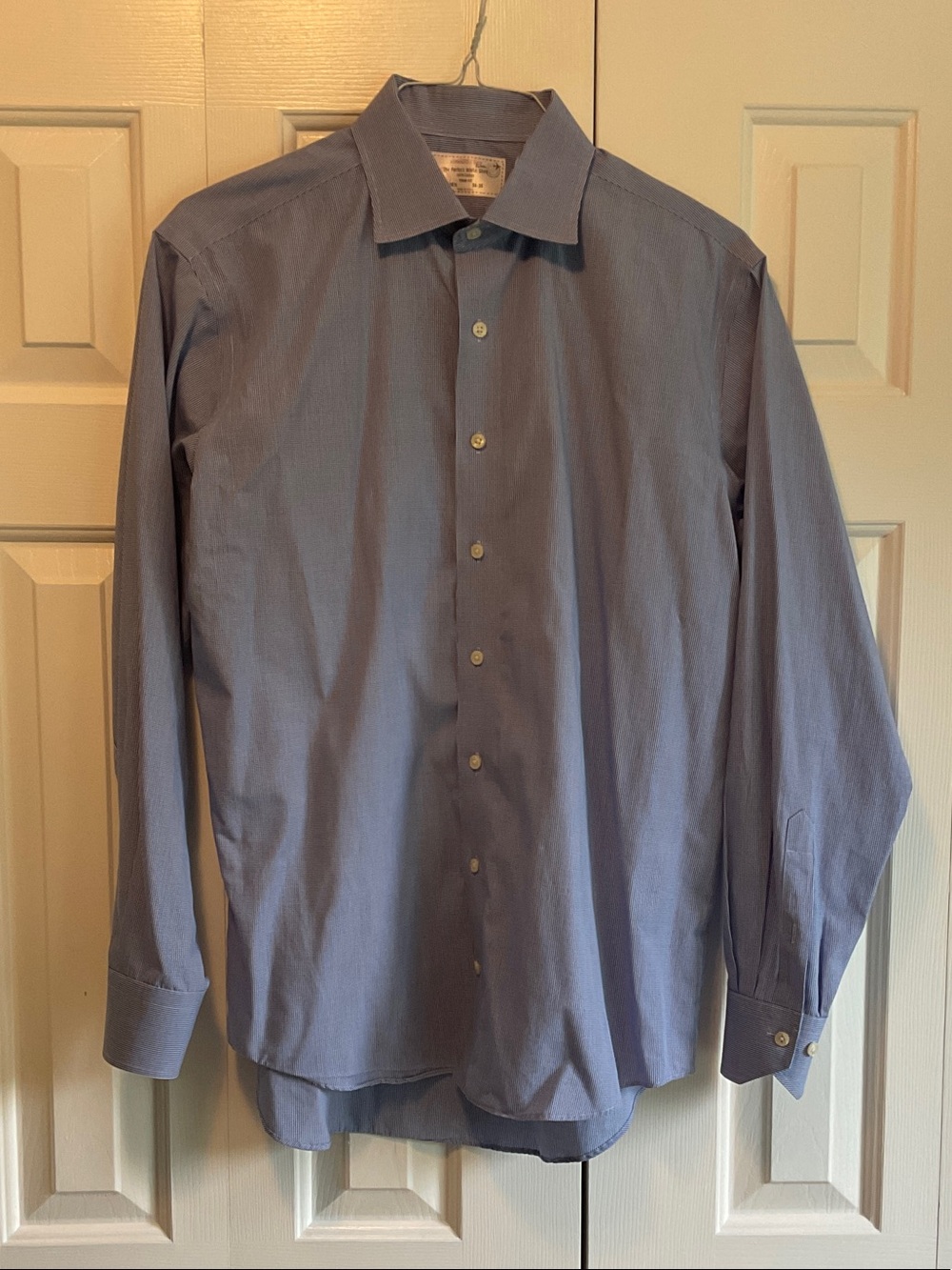 Lorenzo Uomo Men's The Perfect Fashion Blue  Long-Sleeve Dress Shirt Trim Fit